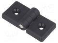 Hinge; Width: 74mm; technopolymer PA; black; H: 36mm; for profiles ELESA+GANTER CFG40/40SH-6