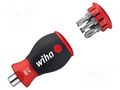 Kit: screwdriver; 6pcs; Pozidriv®,slot; Screwdr.bit l: 25mm WIHA WIHA.380104