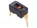 Switch: DIP-SWITCH; Poles number: 1; ON-OFF; 0.025A/24VDC; Pos: 2 OMRON Electronic Components A6T-1101