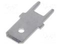 Terminal: flat; 6.3mm; 0.8mm; male; THT; tinned; brass VOGT 3866B.68