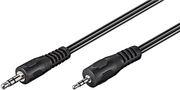 Audio AUX Adapter Cable, 3.5 mm to 2.5 mm Stereo, 2 m, black - 3.5 mm male (3-pin, stereo) > 2.5 mm male (3-pin, stereo) 50459