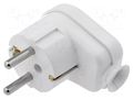 Connector: AC supply; male; plug; 2P+PE; 230VAC; 16A; white; PIN: 3 PLASTROL WT-16U/S/WH