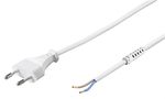 Cable with Euro Plug for Assembly, 1.5 m, White, (2*0.75 mm²), white - Europlug (Type C CEE 7/16) > Loose cable ends 50503