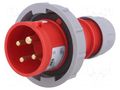 Connector: AC supply 3-phase; plug; male; 16A; 400VAC; Shark; IP67 PCE 0142-6