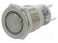 Switch: vandal resistant; Pos: 2; SPDT; 0.5A/220VAC; 1A/24VDC; IP67 ONPOW V19-11PFE-24G-S