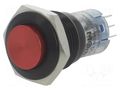 Switch: vandal resistant; Pos: 2; SPDT; 0.5A/220VAC; 1A/24VDC; IP40 ONPOW V16-21-R-A