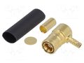 Connector: SMB; plug; female; angled 90°; 50Ω; crimped; for cable AMPHENOL RF SMB6112D13G550