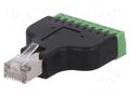 Adapter; PIN: 8; shielded; terminal block,RJ45 plug LOGILINK LOG-MP0050