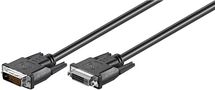 DVI-D Full HD Extension Cable Dual Link, nickel-plated, 2 m, black - DVI-D male Dual-Link (24+1 pin) > DVI-D female Dual-Link (24+1 pin) 50855