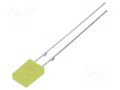 LED; yellow; rectangular; 2x4.95x6.96mm; 30÷45mcd; 150°; 20mA OPTOSUPPLY OSY5LU71F4B
