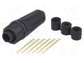 Connector: circular; plug; male; 3A; 125V; PIN: 6; EN2; soldering SWITCHCRAFT EN2C6M26DC