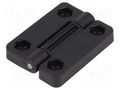 Hinge; Width: 49.5mm; technopolymer PA; black; H: 65mm ELESA+GANTER CFV65EH-6