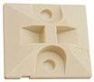 CABLE TIE MOUNT, 2-WAY, 25MM L X 25MM W, ABS, PK100, BEIGE CTB1X1BGA-C