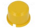 Button; round; yellow; Ø9.6mm; plastic MEC MEC1D04