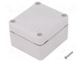 Enclosure: multipurpose; X: 57mm; Y: 63mm; Z: 37mm; ABS; grey; IP67 KRADEX Z117JS-IP67-TM-ABS