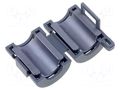 Ferrite: two-piece; on round cable; A: 22mm; B: 18mm; C: 7mm; D: 15mm TDK ZCAT1518-0730-BK
