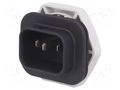 Connector: AC supply; 4.8x0,8mm connectors; male; 4761; 10A; PIN: 3 SCHURTER 4312.0000