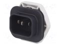 Connector: AC supply; 4.8x0,8mm connectors; male; 4761; 10A; PIN: 3 SCHURTER 4312.0000