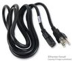 POWER CORD NEMA5-15P/IEC, 3M, 13A, BLACK 17503 10 B1