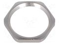 Nut; with earthing; PG13,5; brass; Thk: 3mm; Spanner: 23mm; GM-EMV HUMMEL HUMMEL-1167130001