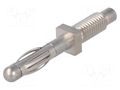 Connector: 4mm banana; plug; 32A; 33VAC; 70VDC; 38.5mm; 2.5mm2 SCHÜTZINGER FK1386