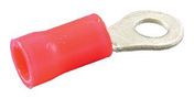 TERMINAL, RING TONGUE, #6, CRIMP, RED 34144.