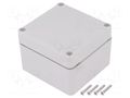 Enclosure: multipurpose; X: 80mm; Y: 82mm; Z: 55mm; ABS; grey; IP67 KRADEX Z111JS-IP67-TM-ABS