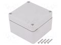 Enclosure: multipurpose; X: 80mm; Y: 82mm; Z: 55mm; ABS; grey; IP67 KRADEX Z111JS-IP67-TM-ABS