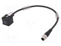 Adapter cable; DIN 43650 plug,M12 male; PIN: 3; IP67; 3A; 0.3m IFM ELECTRONIC E11416