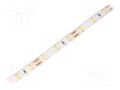 LED tape; white warm; 2835; LED/m: 60; 8mm; white PCB; IP65; 12W/m WISVA OPTOELECTRONICS HH-30KGG-2835FWAA