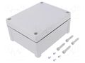 Enclosure: multipurpose; X: 163mm; Y: 201mm; Z: 98mm; TEMPO; ABS; grey FIBOX TA201610
