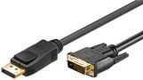 DisplayPort™/DVI-D Adapter Cable 1.2, gold-plated, 5 m, black - DisplayPort™ male > DVI-D male Dual-Link (24+1 pin) 51963