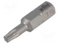 Screwdriver bit; Torx®; TX15; 1/4"; Overall len: 25mm; STANDARD WIHA WIHA.7015Z/T15/25