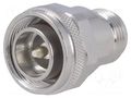 Adapter; 4,3-10 plug,N socket; Insulation: PTFE; 6GHz; 50Ω TELEGÄRTNER J01027A0023