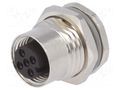 Connector: M12; socket; PIN: 5; female; 60V; straight; IP67; 4A TE Connectivity T4131012051-000