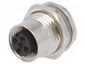 Connector: M12; socket; PIN: 3; female; 250V; straight; IP67; 4A TE Connectivity T4131012031-000