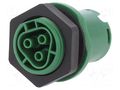 Connector: circular; socket; RST; female; PIN: 3; 250V; 20A; green WIELAND 96.031.1055.7