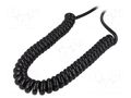 Wire: coiled; SPIRAL H07BQ-F; 4G1.5mm2; unshielded; PUR; black LAPP SP-BQF-4G1.5/500