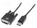 Cable; DisplayPort plug,DVI-D (24+1) plug; 2m; black DIGITUS AK-340301-020-S