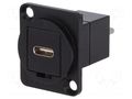 Adapter; USB C socket-front,USB C plug-back; FT; USB C; metal CLIFF CP30211MB
