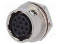 Connector: circular; HR10; push-pull; socket; 2A; silver plated HIROSE HR10A-10R-12S-71