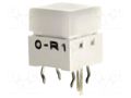 Switch: keypad; Pos: 2; SPST-NO; 0.05A/24VDC; white; LED; red; THT OMRON Electronic Components B3W-9000-R1N