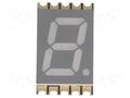 Display: LED; 7-segment; 10mm; 0.39"; No.char: 1; red; 20.8mcd; anode LITEON LTS-4817CKR-PR