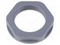 Nut; M12; polyamide; 18mm; dark grey; Thread: metric; Pitch: 1.5 HELUKABEL HELU-94260