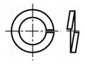 Washer; spring; M12; D=18mm; h=2.5mm; A2 stainless steel; DIN 7980 BOSSARD B12/BN5258