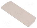 End/partition plate; beige; wemid; max.125°C; UL94V-0 WEIDMÜLLER ZAP/TW3/BE