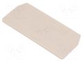 End/partition plate; beige; wemid WEIDMÜLLER ZAP/TW2/BE