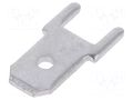 Terminal: flat; 4.8mm; 0.8mm; male; THT; brass; silver plated NINIGI LS1560