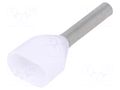 Tip: bootlace ferrule; insulated,double; copper; 0.5mm2; 8mm WEIDMÜLLER H0.5/15D2/WH