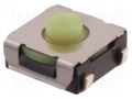 Microswitch TACT; SPST-NO; Pos: 2; 0.05A/12VDC; SMT; none; 1.96N OMRON Electronic Components B3SL-1002P-REEL